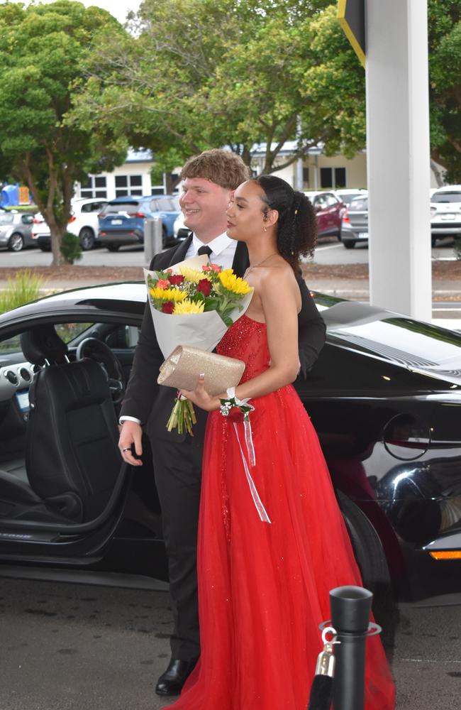 Noah Stinson and Tiffany Hall Maher at the Burnside State High School formal 2024.