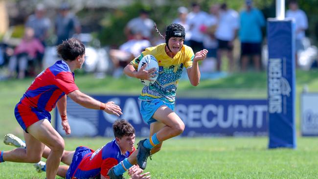 Ryan Holland in action for the Northern Rivers Titans against the Newcastle-Maitland Region Knights during round one of the Andrew Johns Cup. Picture: DC Sports Photography.