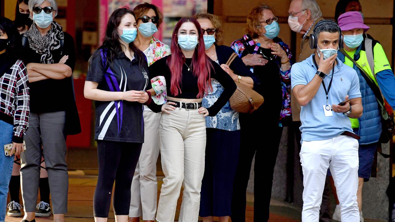 Shoppers are now required to wear masks inside shopping centres, supermarkets, retail outlets and shops across Queensland. Picture: John Gass