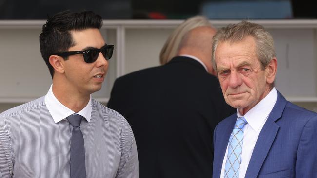 Trainers Gerald Ryan (right) and Sterling Alexiou are looking to end the day on a high note at Hawkesbury. Picture: Getty Images