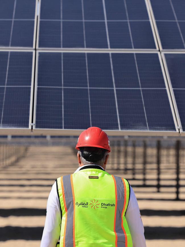 Solar power is expected to help prop up energy grid with the threat of extreme weather looming this summer. Picture: Karim Sahib / AFP