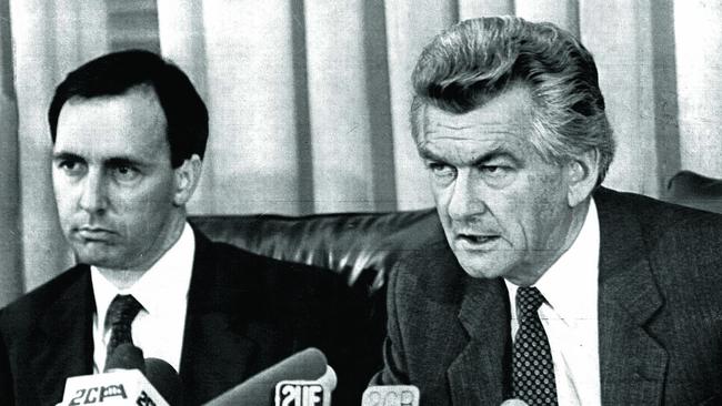 Hawke with Paul Keating in 1983. Pic: supplied