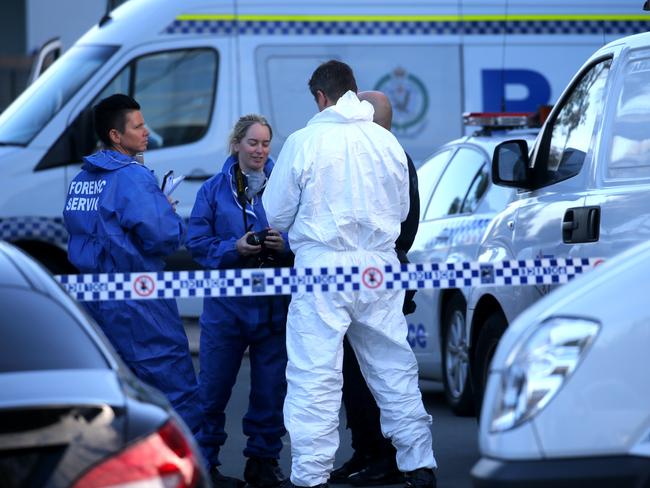 Emergency services were called to a home unit in Mortlake, on Friday 10 March 2017, following reports a man had been shot. Picture: John Grainger