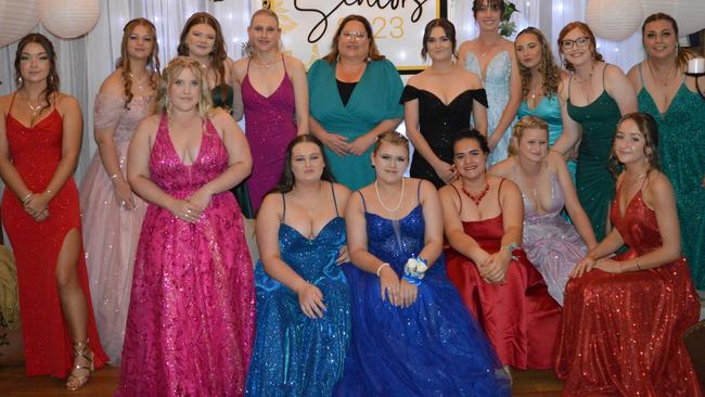 The Early Childhood Studies Class enjoy the Nanango State High School 2023 formal on the night of Friday September 8, 2023.