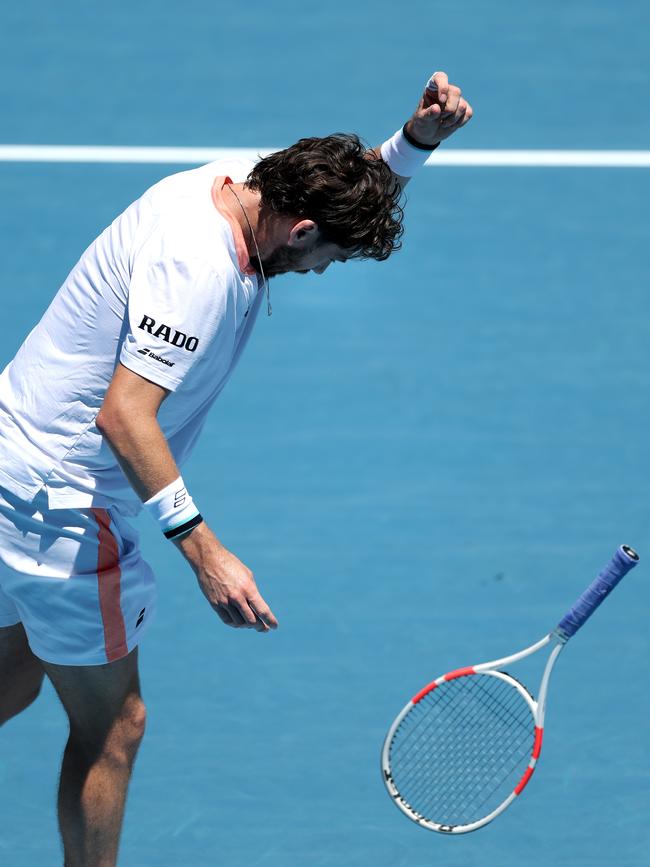 The British star was not happy. (Photo by Phil Walter/Getty Images)