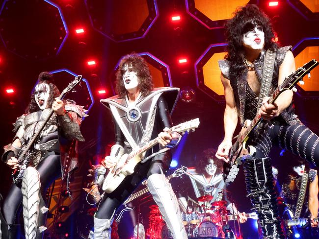 KISS play the Brisbane Entertainment Centre. Picture: Steve Pohlner