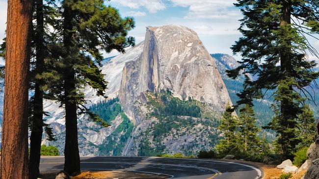 The road leading to Glacier Point in Yosemite National Park, California.