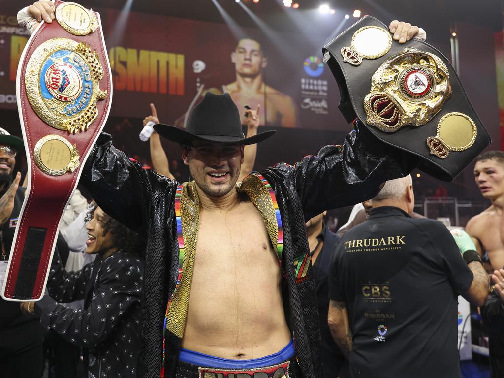 Mexico’s Gilberto ‘Zurdo’ Ramirez holds two cruiserweight world titles. Picture: Cris Esqueda/Golden Boy/Getty Images