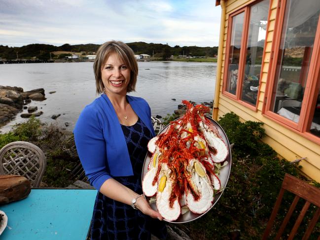 King Island foodie and specialist provider Heidi Weitjens serves up the best of local produce at the island’s quaint harbourside Restaurant With No Food. Picture: David Geraghty/ The Australian.