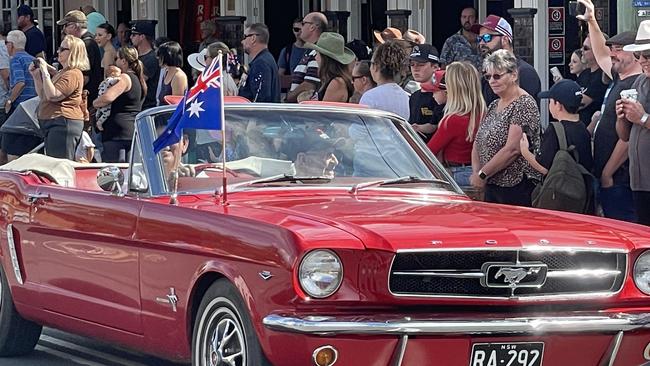 The midmorning march at Murwillumbah. Picture: Sam Stolz