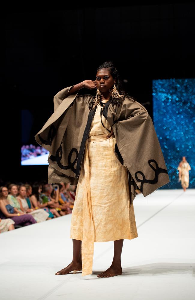 2024 Country to Couture at the Darwin Convention Centre showcases hand-designed First Nations fashion. Picture: Pema Tamang Pakhrin