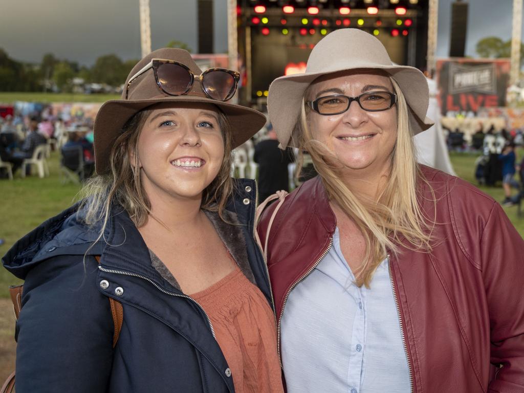 Danielle Fogarty and Rebecca Fogarty at Meatstock, Toowoomba Showgrounds. Saturday, April 9, 2022. Picture: Nev Madsen.