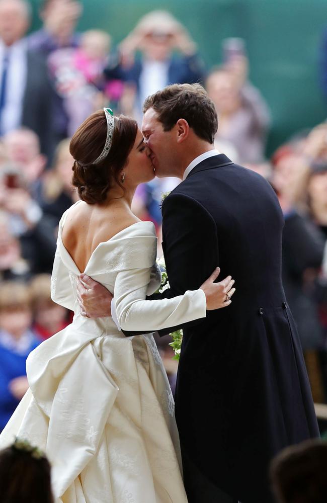 Princess Eugenie and her husband Jack Brooksbank are close with Harry and Meghan. Picture: Getty Images