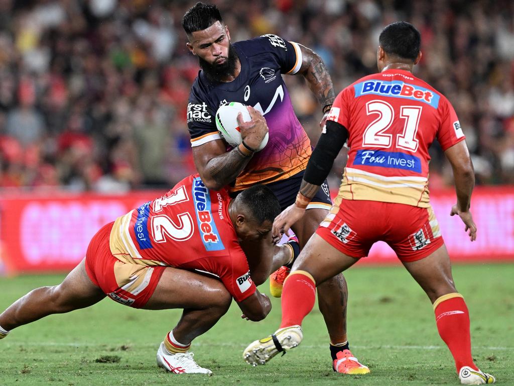 Payne Haas was immense in the middle for the Broncos. Picture: Getty Images