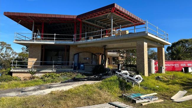 A half-completed Eraring trophy home rebuild construction site, once a sought after trophy home known as Mandalay, has been listed for an August 20 auction. Picture: realestate.com.au