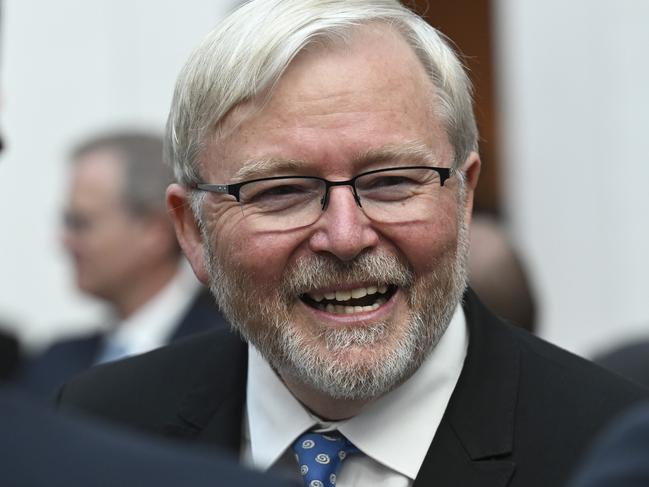 CANBERRA, AUSTRALIA, NewsWire Photos. AUGUST 10, 2023: Kevin Rudd at the unveiling of the Official portrait of former Prime Minister Hon DR Kevin Rudd at Parliament House in Canberra. Picture: NCA NewsWire / Martin Ollman