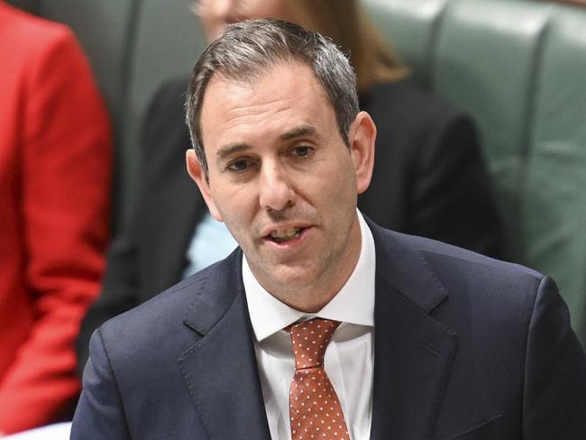 CANBERRA, Australia - NewsWire Photos - August 15, 2024: Federal Treasurer Jim Chalmers  during Question Time at Parliament House in Canberra. Picture: NewsWire / Martin Ollman