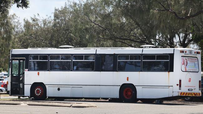 A bus has resided in the Phillip Park carpark for quite some time. Picture: Glenn Hampson.