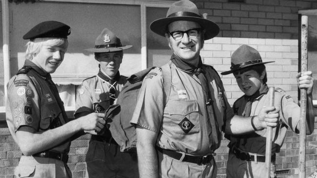 Boy Scouts from 1st Lockleys troop, 1972.