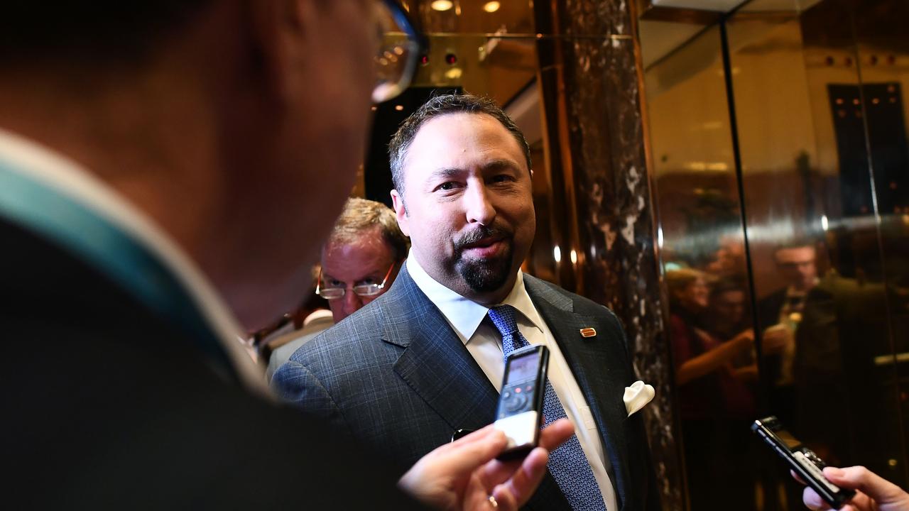 Former Donald Trump adviser Jason Miller, pictured here in 2016, is now the CEO of Gettr. Picture: AFP