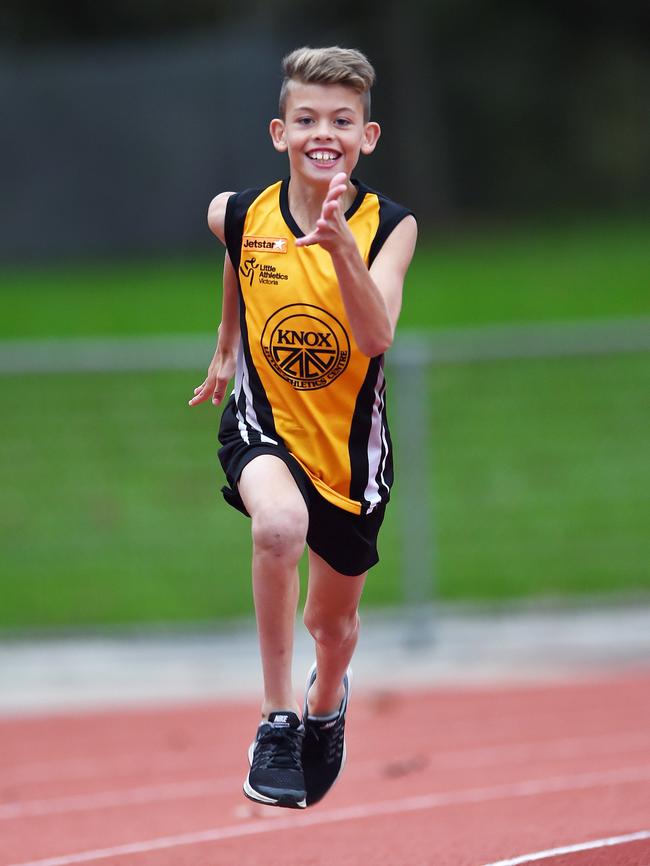 Harrison Chapman won four gold medals at the Eastern Regional Athletics Championships in February. Picture: Steve Tanner