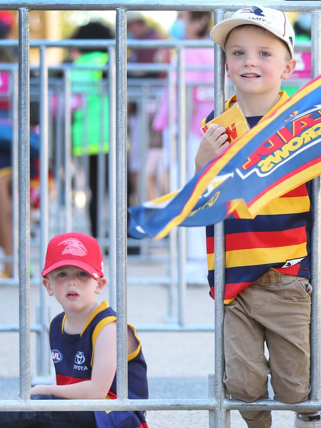 Blake Fisher, 3, and his brother Jonathan, 5, of Happy Valley. Picture: Dean Martin