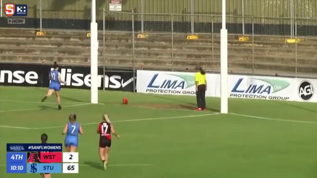 Rd 8 SANFLW Snapshot – Sturt's India Rasheed kicks a miracle from the boundary (1)