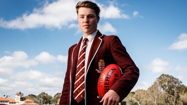 South Australian draft prospect Tom Sparrow at Prince Alfred College. Picture: Matt Turner