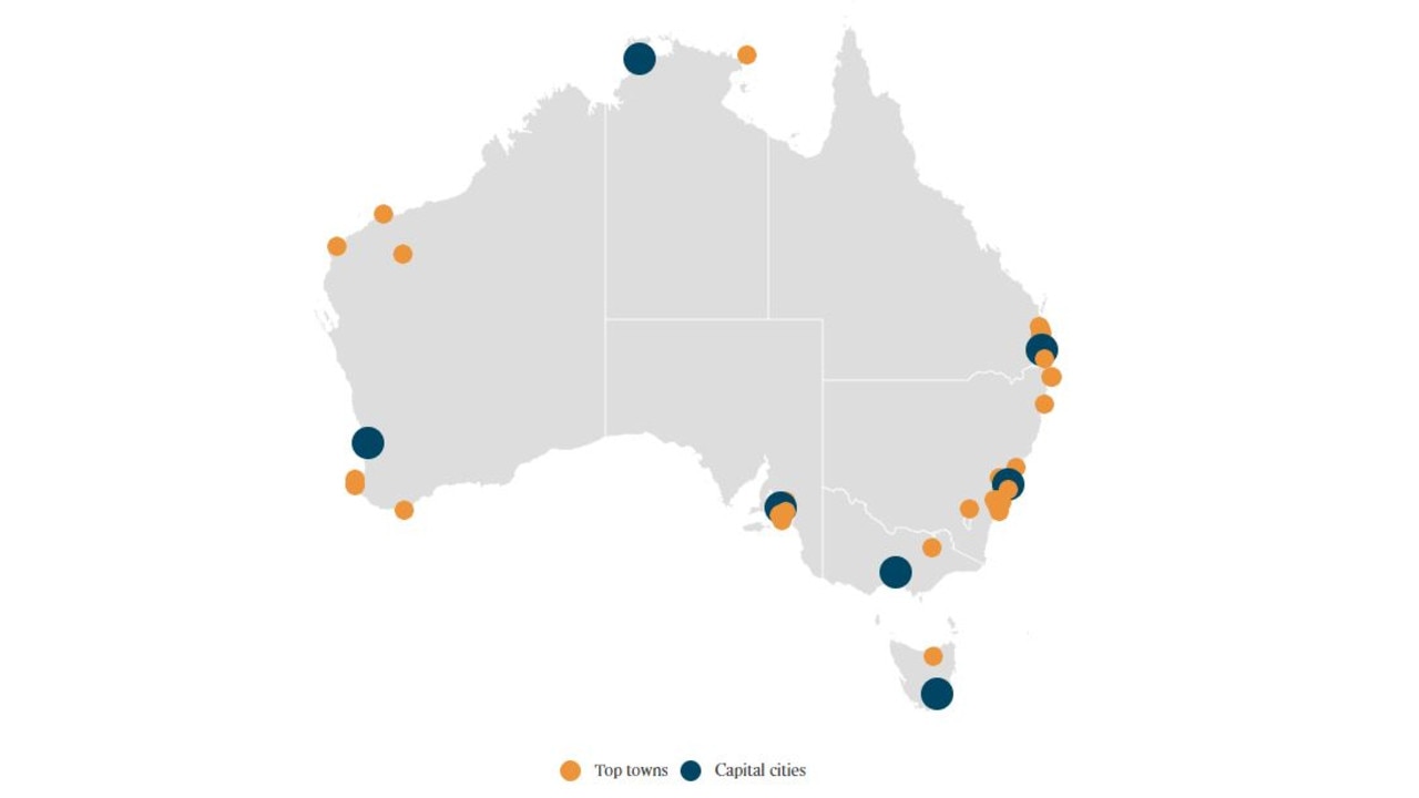 Australia’s top 36 towns have officially been crowned – so did your town make the list? Picture: The Australian