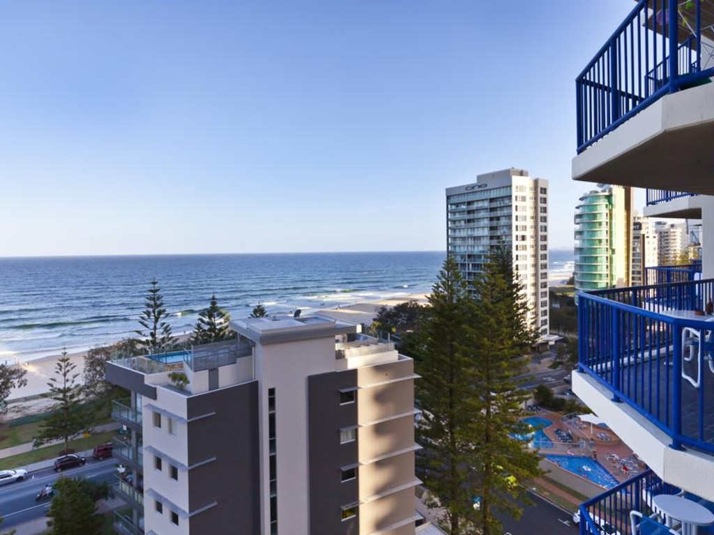 The view from Surf Regency apartments, Surfers Paradise.