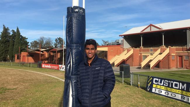 Umpire Ryan Mann was hit to the head while umpiring an under-19s game at Springvale. Picture: Paul Amy