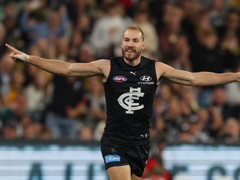 Harry McKay kicked three goals in the win. (Photo by Robert Cianflone/Getty Images)