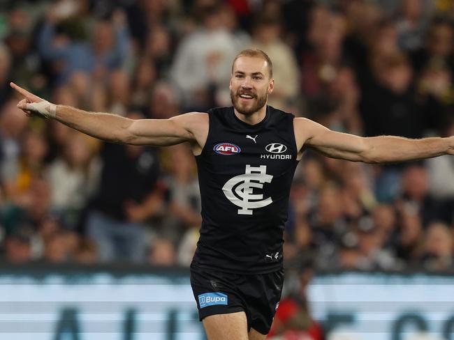 Harry McKay kicked three goals in the win. (Photo by Robert Cianflone/Getty Images)