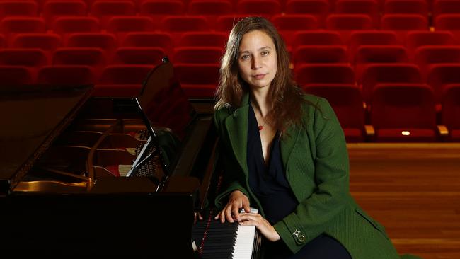 Composer Kate Moore at The Concourse in Chatswood. Picture: John Appleyard