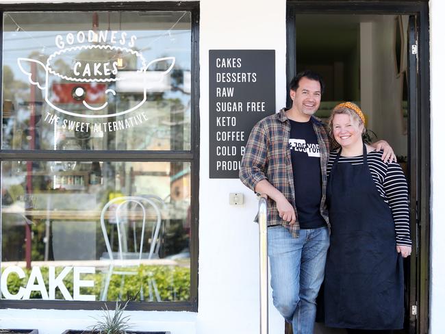 Goodness Cakes owners Chantal and Ben Bakker. Picture: Sue Graham