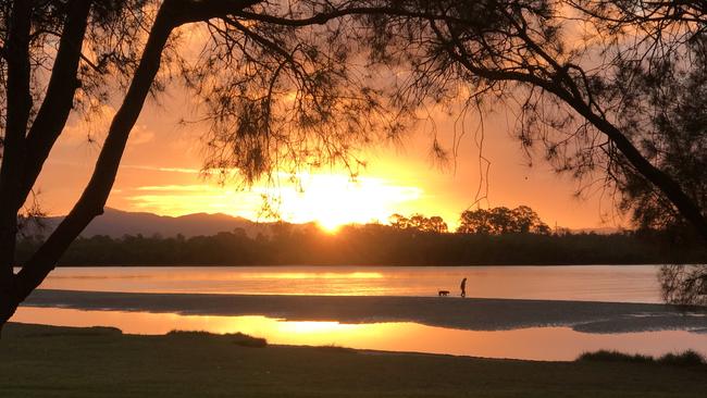 Coombabah River at the esplanade at sunset. Picture: Kevin Lawler