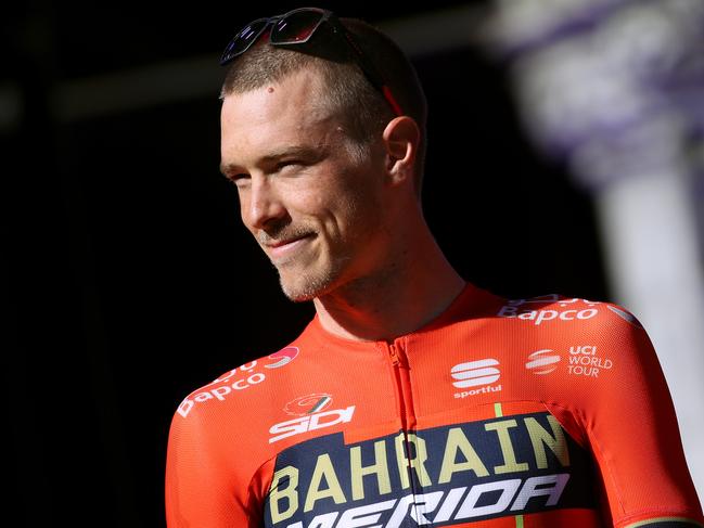 BRUSSELS, BELGIUM - JULY 04: Rohan Dennis of Australia and Team Bahrain-Merida / during the 106th Tour de France 2019 - Team Presentation / Brussels Grand DÃ©part 2019 / Grand Place Bruxelles / TDF / #TDF2019 / @LeTour / on July 04, 2019 in Brussels, Belgium. (Photo by Chris Graythen/Getty Images)