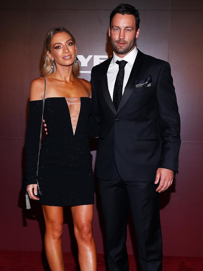 Nadia and Jimmy Bartel in 2017. Picture: Daniel Pockett/Getty