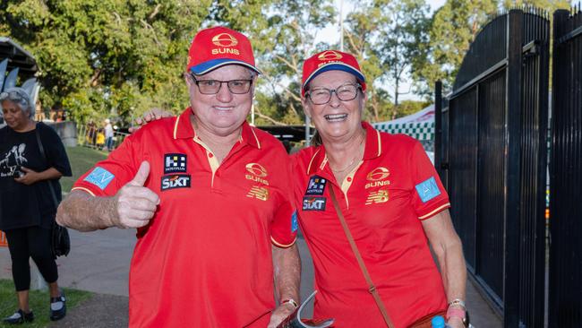 Fans at the Gold Coast Suns v Hawthorn AFL match at TIO Stadium. Picture: Pema Tamang Pakhrin