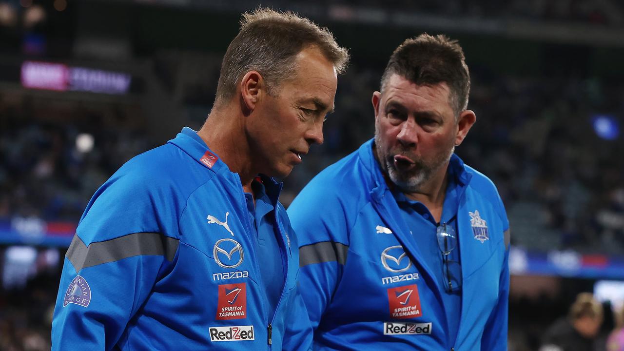 Alastair Clarkson and Brett Ratten, who has moved to Hawthorn. Picture: Michael Klein