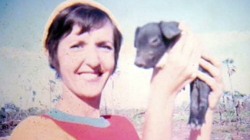 Julia Griffith during the 70s on her pig farm in Darwin.