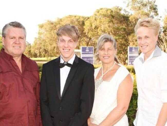 The Thorburn family, left to right, Rick, Josh, Julene and Trent, pictured in 2014.