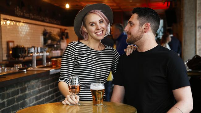 Pippa Walker and Ben Le Messurier at the Kings Cross Hotel. The pub copped a noise complaint for a Vivid show at 9.30pm. (Pic: News Corp)