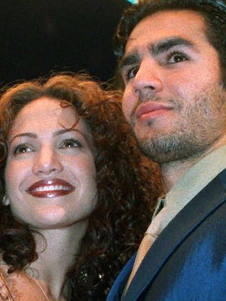 JLo with her first husband Ojani Noa at a 1997 red carpet. Picture: AP/Rene Macura