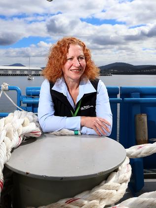 Doctor Tara Martin who is the ships Geophysicist. Tour of the new CSIRO ship Investigator.