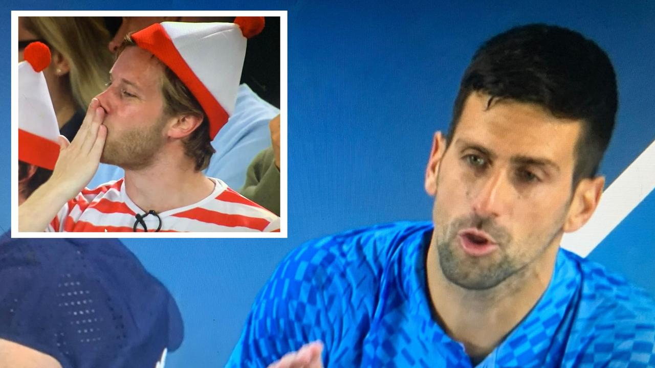 Djokovic was furious. Photo: Channel 9