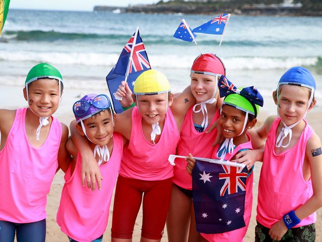 NETWORK SPECIAL.  MUST TALK WITH NETWORK PIC DESK BEFORE PUBLISHING.  14/01/25,  AUSTRALIA DAY WRAP 2025.  SURF LIFE SAVING NIPPERS Sophia Lipman 11, Amelie Gurkhi 8, Charlie Lipman 11, Edwards Gunoz 9, Alex Chua 8 and Kian Foo 9.  Picture Jeff Darmanin