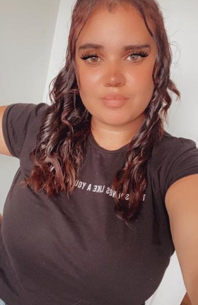 Keharni Rose Cutmore was fined $500 as a repeat offender of driving without a licence, during a Kmart trip to go clothes shopping for her son. Picture: Keharni Rose/ Facebook.