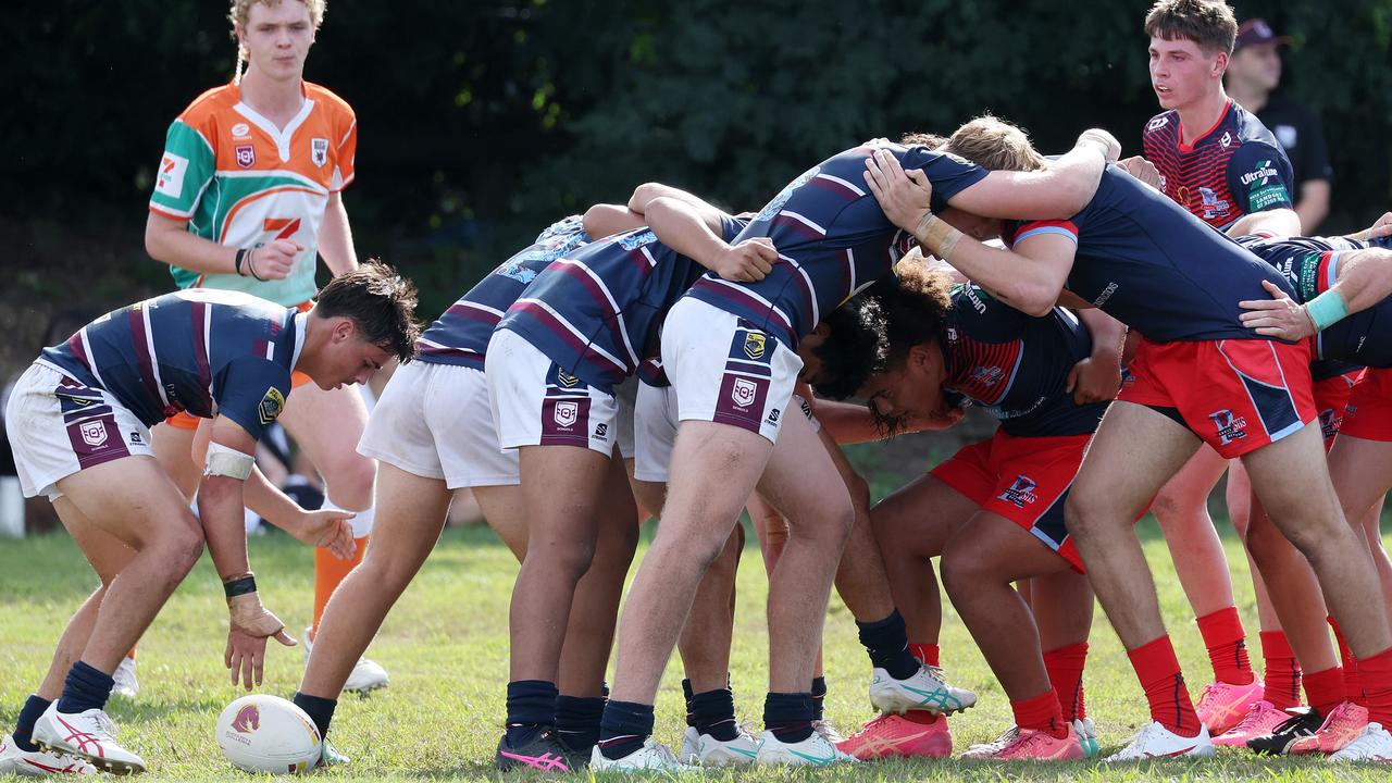 Mountain Creek SHS’s Koby Brown v Redcliffe SHS, Gibson Park. Picture: Liam Kidston