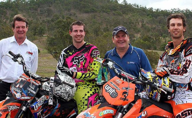 Lindsay Granger, Steve Sommerfeld, Phil Reeves and Matt Schubring look forward to the opening of the Queensland Moto Park at Wyaralong. . Picture: Contributed